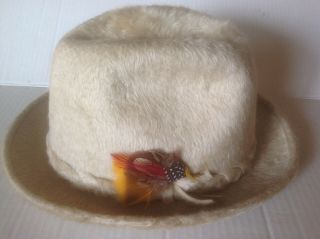 Vintage Biltmore Long Hair Beaver Fedora Hat (camel - Beige 7 1/4)