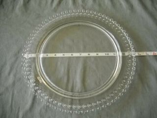 Vintage Imperial Glass Candlewick 72 Candle Birthday Cake Plate Clear Glass