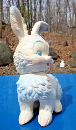 Rare Attic Find 1950s 60s Made in Germany Soft Rubber Squeaker Easter Bunny 9 