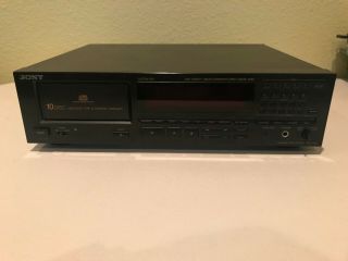 Vintage Sony 10 Cd Compact Disc Changer Player Model Cdp - C910