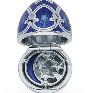 Imperial Russian egg Faberge pendant design,  inside natural diamond hallmark 6