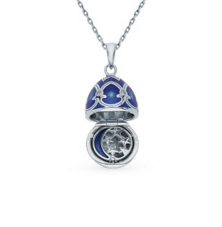 Imperial Russian egg Faberge pendant design,  inside natural diamond hallmark 8