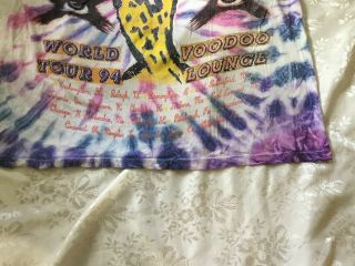 VINTAGE ROLLING STONE VOODOO LOUNGE World Tour RARE Tie Dye T - SHIRT 1994 5