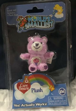 World’s Smallest Plush Care Bear,  Share Bear,  Pink,  541t,  Ages 3,