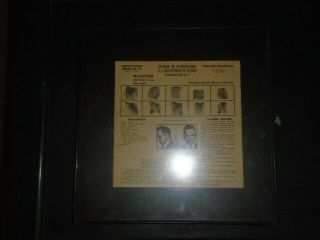 RARE VINTAGE Framed 1934 FBI WANTED POSTER JOHN DILLINGER With 2