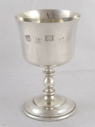 Smart Vintage Solid Sterling Silver Goblet Cup York Minster 1972 150 G
