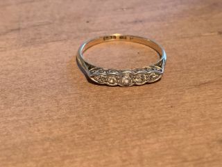 Vintage 18ct Yellow Gold & Diamond Ring