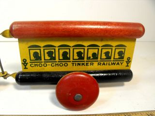 Toy Tinker (Tinkertoys) Choo Choo Tinker train pull toy. 3