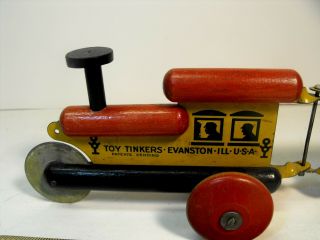 Toy Tinker (Tinkertoys) Choo Choo Tinker train pull toy. 4