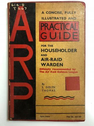 Air Raid Warden Guide,  World War Ii.  Rare Collectable Item,  Early Ww Ii Ed.