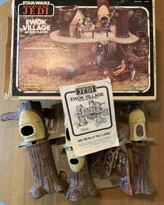 Star Wars Rotj Ewok Village W/ Box Instruction Kenner Near Complete Vintage 80s