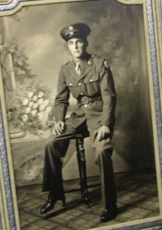 VTG Photo WWII US Military Army Soldier Man Dress Uniform 4 