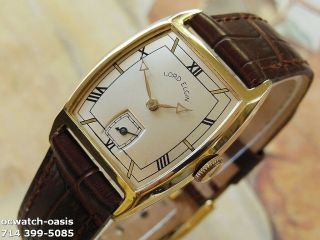 1943 Vintage Lord Elgin 21 J,  Stunning 2 Tone Silver Dial,  Serviced