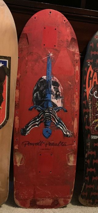 Powell Peralta Skull And Sword Old School Vintage Og Skateboard Santa Cruz Hosoi
