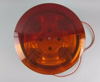 Vintage Dietz Model 211 Beacon Light with Rare 2 Tone Red &Amber Split Dome 2 - 11 2