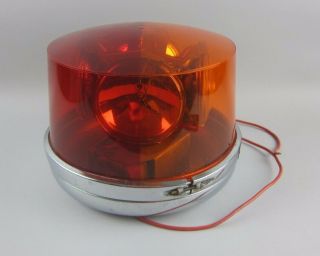 Vintage Dietz Model 211 Beacon Light with Rare 2 Tone Red &Amber Split Dome 2 - 11 6