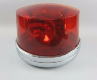Vintage Dietz Model 211 Beacon Light with Rare 2 Tone Red &Amber Split Dome 2 - 11 7