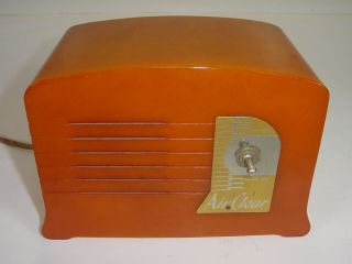 Vintage Air Clear General Ozone Butterscotch Catalin Tube Radio Chassis Ionizer 2