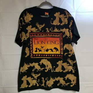 Vtg The Lion King T Shirt All Over Print Movie Promo Tee Simba Disney