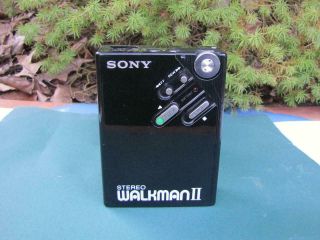 Vintage Collectible Black Sony Walkman - 2 Wmii Personal Stereo Cassette Player