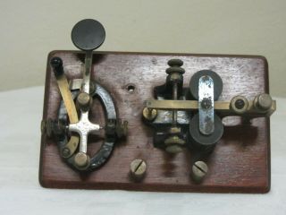 Vintage J.  H.  Bunnell Company Morse Code Telegraph Key and Sounder 2