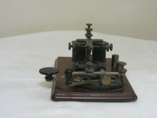 Vintage J.  H.  Bunnell Company Morse Code Telegraph Key and Sounder 3