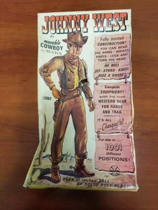 Vintage Marx Johnny West The Movable Cowboy W/ Box And Accessories 2062.