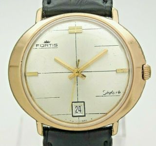 Vintage Fortis Skylark Automatic Ref.  6179 Gold Plated Swiss Men 