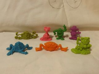 Rare Vintage Hard Plastic Set Of Freakies Cereal Toys Premiums Prizes