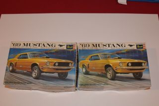 Revell 1969 Ford Mustang Coupe 2 Kits Parts