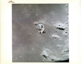 Vintage Nasa Photo Apollo 11 Csm Over Mare Tranquillitatis A Kodak Paper Red No.