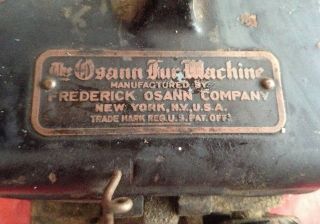 Vintage Osann Fur Machine mfg ' d by Frederick Osann Company York (NR) 6