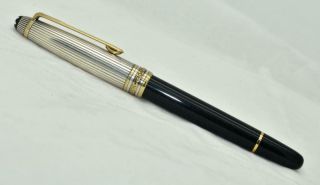 Vintage Montblanc Meisterstuck Solitaire Doue Sterling Silver Rollerball Pen