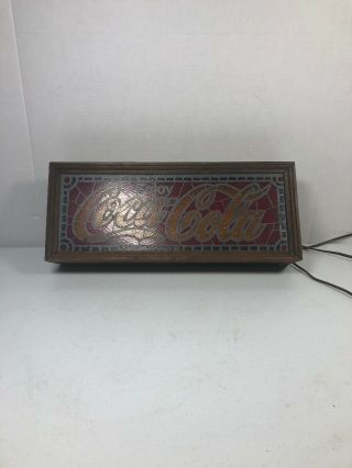 Vintage Enjoy Coca - Cola Light Sign Plastic Stained Glass 3