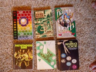 6 Vintage Sda Mv Club Pathfinder Books: Song Book,  Pathfinder Stories,  Honors.