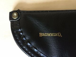 Vintage Baby Browning Zipper Pistol Pouch Red Liner Case.  25 Automatic 2