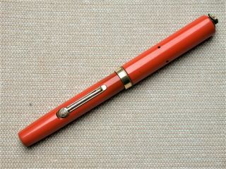 Vintage Waterman 52 1/2v Fountain Pen In Cardinal Red.  C1920.