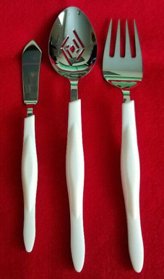 - Vintage Cutco 1570 3 Piece Stainless Serving Set With Pearl Handles