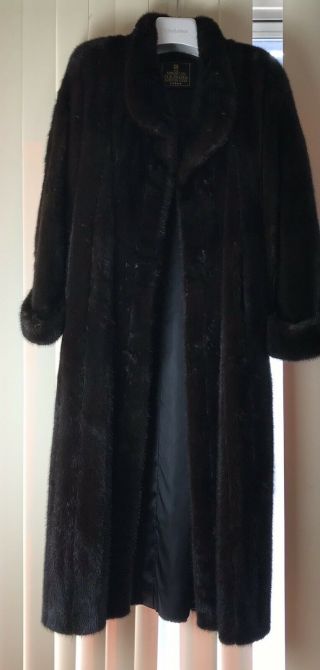 Vintage American Fur Awards American Ultra 49 " Mink Fur Coat Size 10 - 12