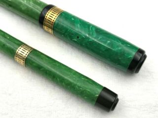 VINTAGE c1930 WATERMAN ' S PATRICIAN JADE GREEN FOUNTAIN PEN & PENCIL PARTS/RETORE 4