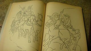 VTG 1957 Merrill 2532 Big Coloring Book Real Cowboys iN Action Rodeo Cutouts 3