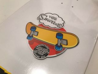 Bart Simpson Santa Cruz Slasher Skateboard Deck Numbed 500 Limited Edition RARE 5