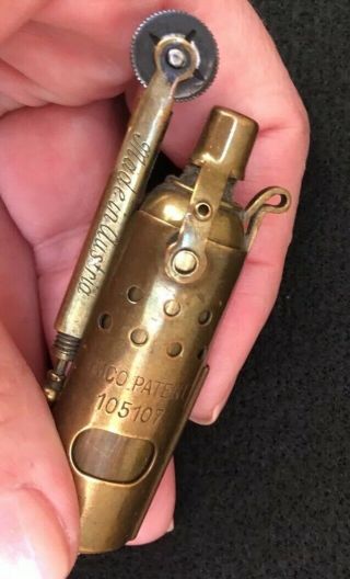 Rare Vintage Austria Brass Windproof Imco WW1 Trench Lighter 2