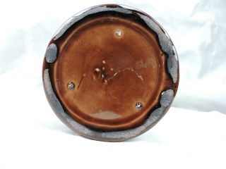 Vintage Porcelain Tobacco Jar Metal Lid Pipe Cigar Humidor Faces 5.  5 