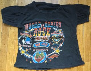 World Series Of Rock 1979 Concert Tour T Shirt Vintage Ac/dc Thin Lizzy