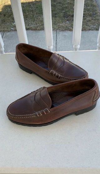 Vtg Allen Edmonds Gorham Brown Dress Slip On Shoes Men’s Sz 11d/ Usa