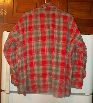 Vintage 1940 ' s King Kole Sanforized gusseted cotton shadow flannel shirt - XXL 5