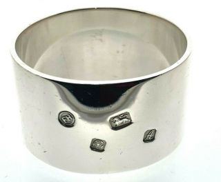 Vintage Solid Sterling Silver Napkin Ring 1975 Francis Howard Ltd 53.  39g Heavy