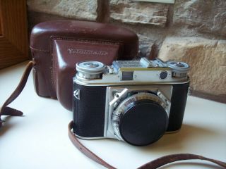 Vintage Synchro - Compur Voigtlander Prominent Camera - In Case,  No Lens