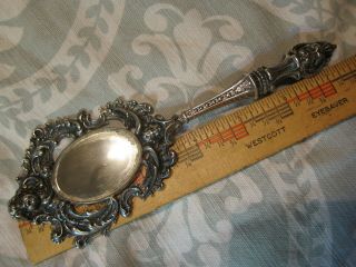 Fine Sterling Silver Repousse Antique Figural Cherub Hand Mirror 7.  5 In 54.  2 g 8